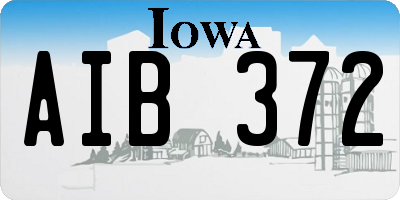 IA license plate AIB372