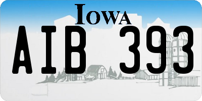 IA license plate AIB393