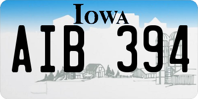 IA license plate AIB394
