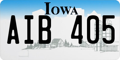 IA license plate AIB405