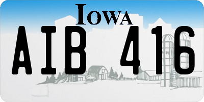 IA license plate AIB416