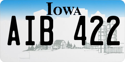 IA license plate AIB422