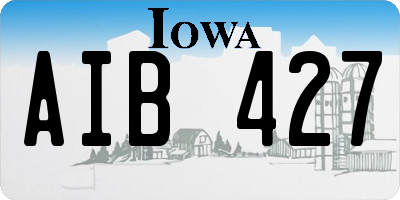 IA license plate AIB427