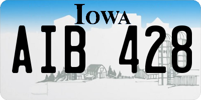 IA license plate AIB428