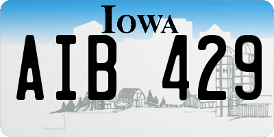 IA license plate AIB429