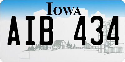 IA license plate AIB434