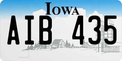 IA license plate AIB435