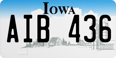 IA license plate AIB436
