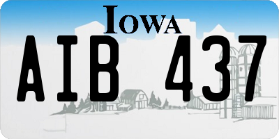 IA license plate AIB437
