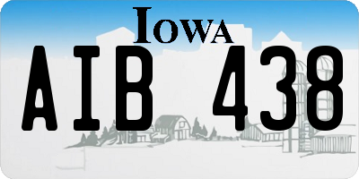 IA license plate AIB438