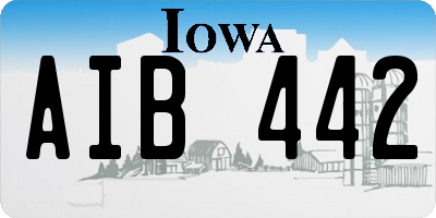 IA license plate AIB442