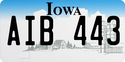 IA license plate AIB443