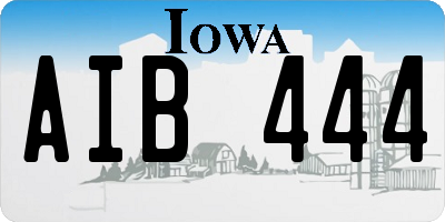 IA license plate AIB444