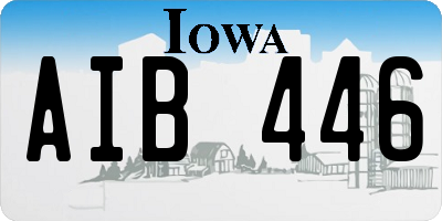 IA license plate AIB446