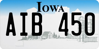 IA license plate AIB450