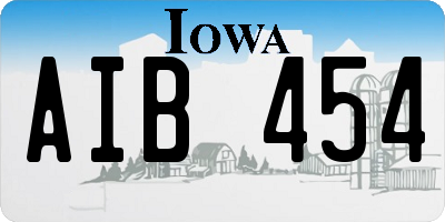 IA license plate AIB454