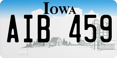 IA license plate AIB459