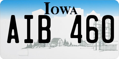 IA license plate AIB460