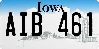 IA license plate AIB461