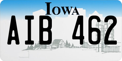 IA license plate AIB462