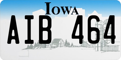 IA license plate AIB464