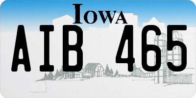 IA license plate AIB465