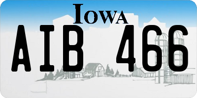 IA license plate AIB466