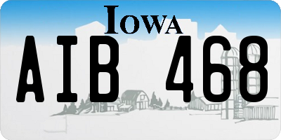 IA license plate AIB468