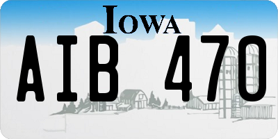IA license plate AIB470