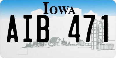 IA license plate AIB471