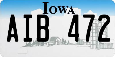 IA license plate AIB472