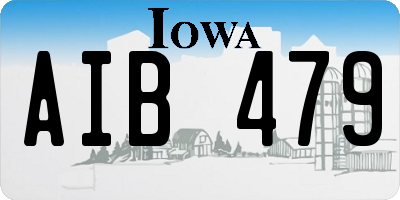 IA license plate AIB479