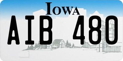 IA license plate AIB480