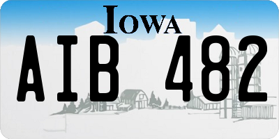 IA license plate AIB482