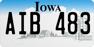 IA license plate AIB483