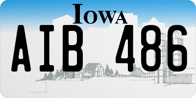 IA license plate AIB486