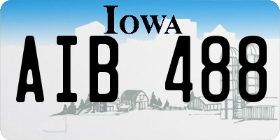 IA license plate AIB488