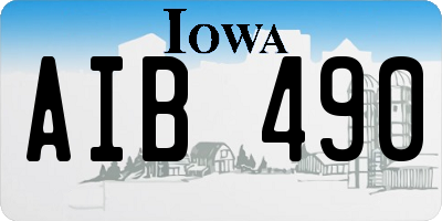 IA license plate AIB490