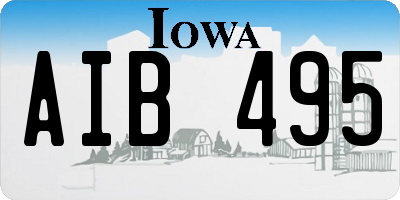 IA license plate AIB495