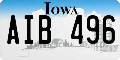IA license plate AIB496