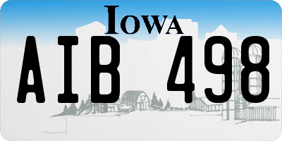 IA license plate AIB498