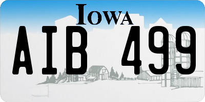 IA license plate AIB499