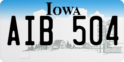 IA license plate AIB504