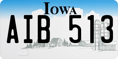 IA license plate AIB513