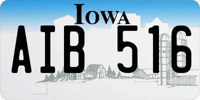 IA license plate AIB516