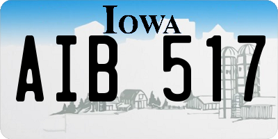IA license plate AIB517