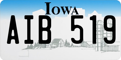 IA license plate AIB519