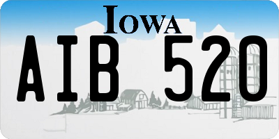 IA license plate AIB520