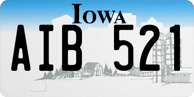IA license plate AIB521