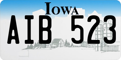IA license plate AIB523